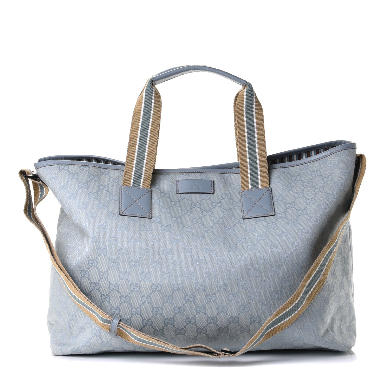 Gucci Monogram Travel Bag Blue Beige 1 of 5