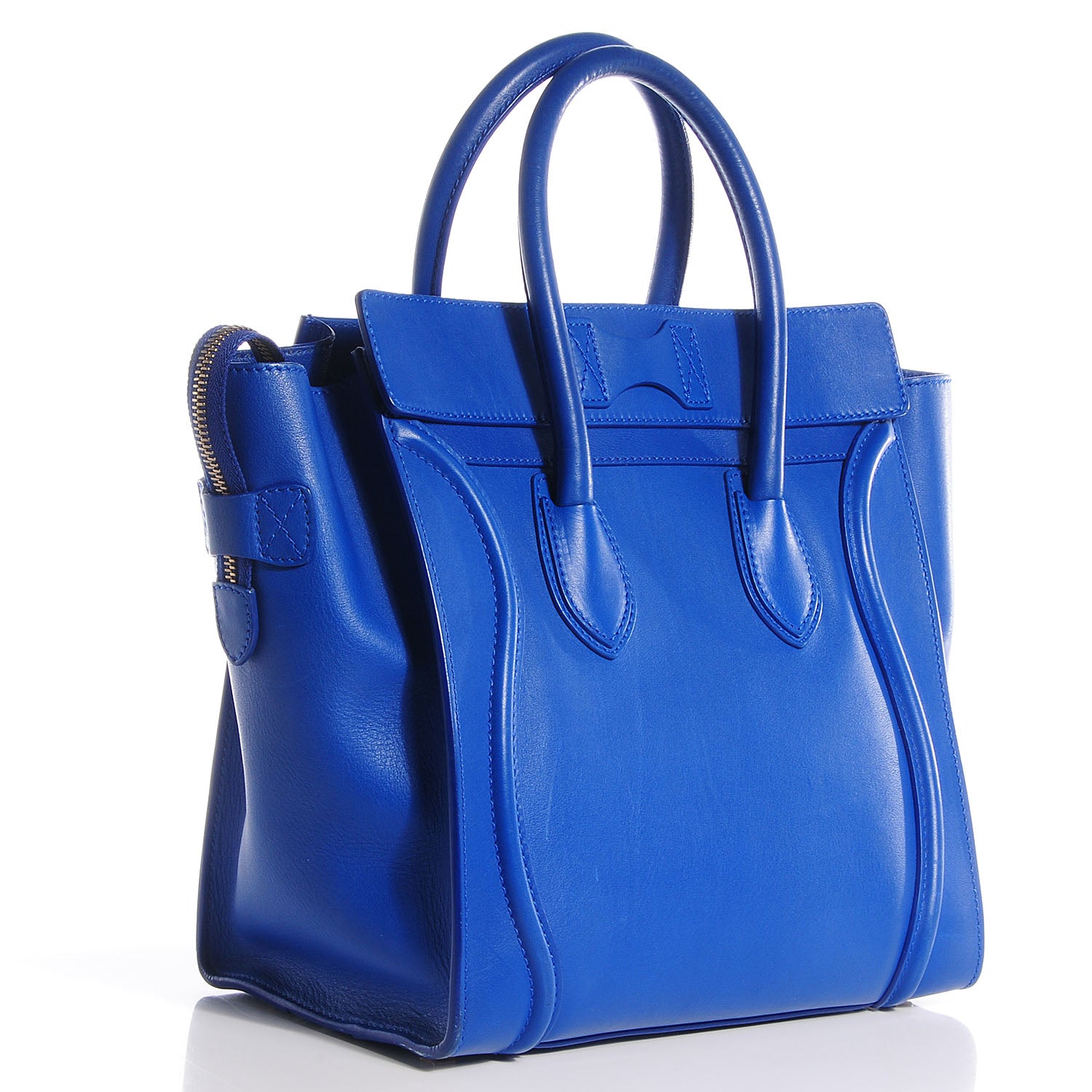 Celine Smooth Calfskin Mini Luggage Royal Blue 3 of 10