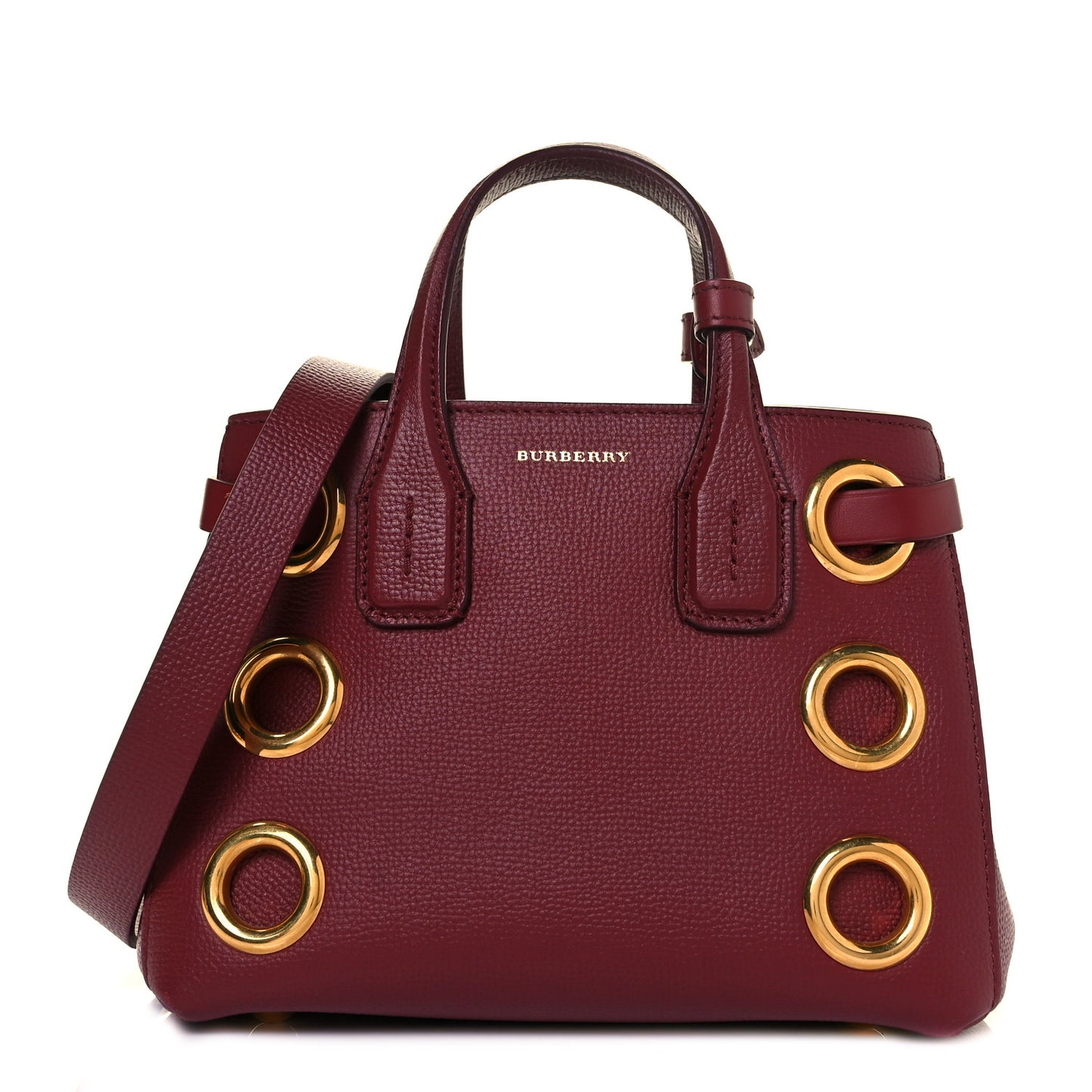 Grainy Calfskin House Check Grommet Baby Banner Tote Crimson