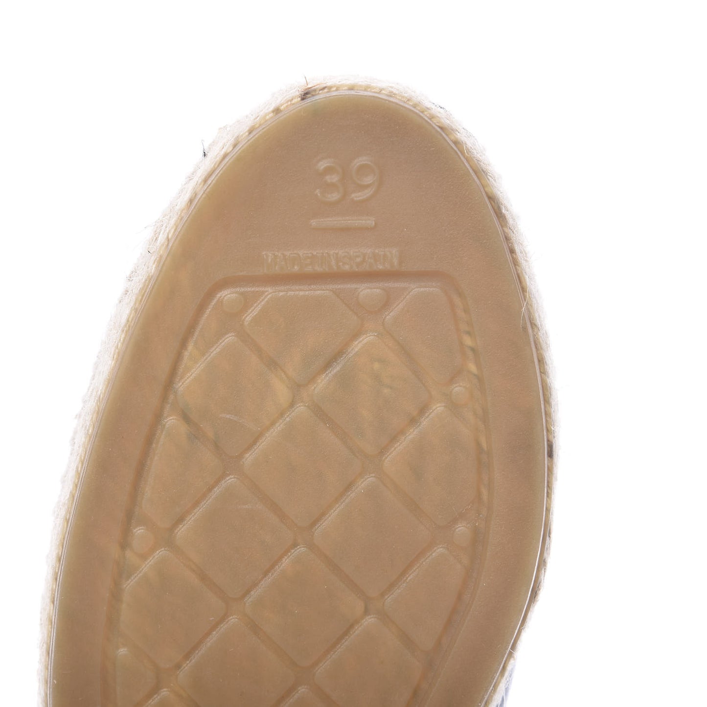 Iridescent Goatskin Patent CC Espadrille Mules 39 Black