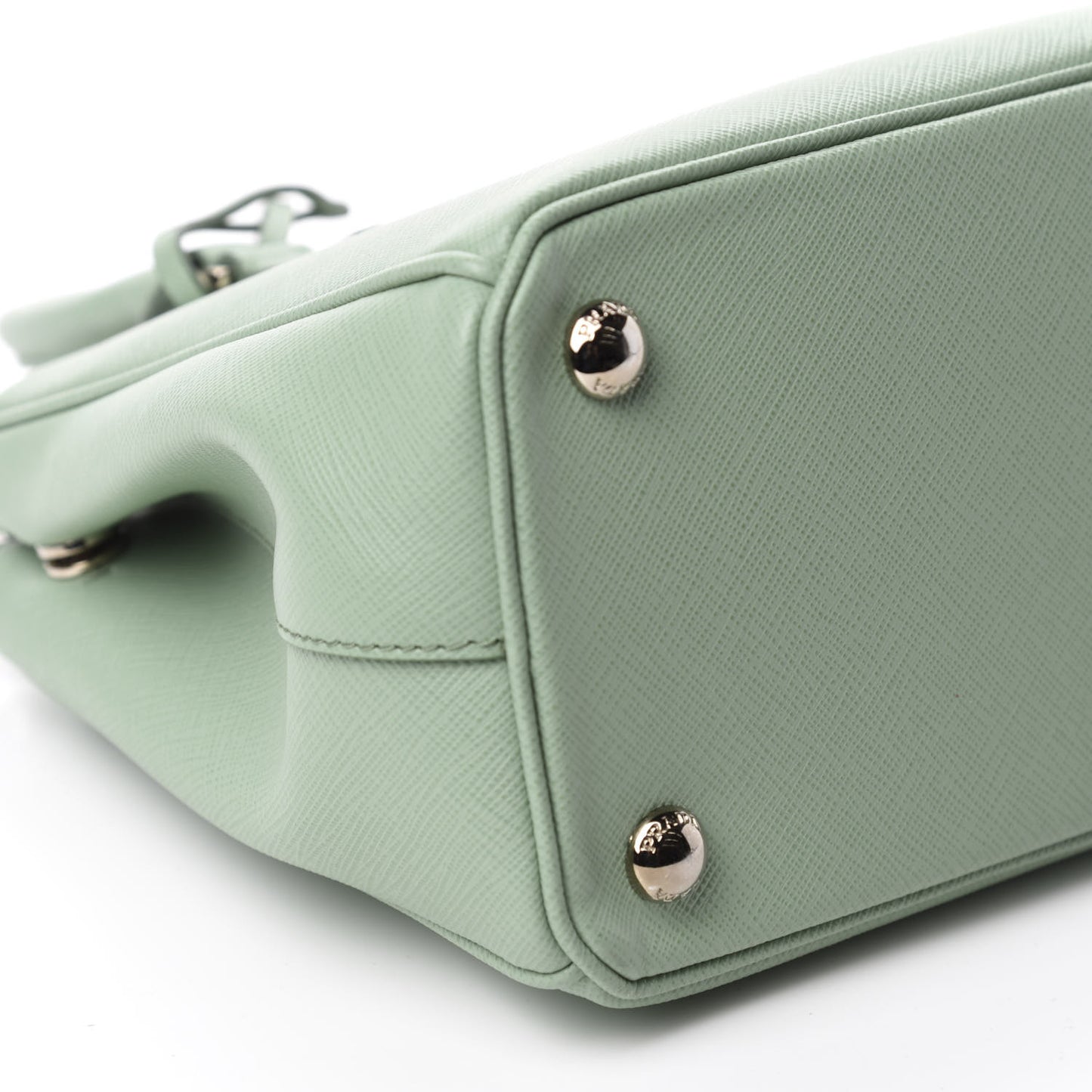 Saffiano Lux Small Galleria Double Zip Tote Acquamarina