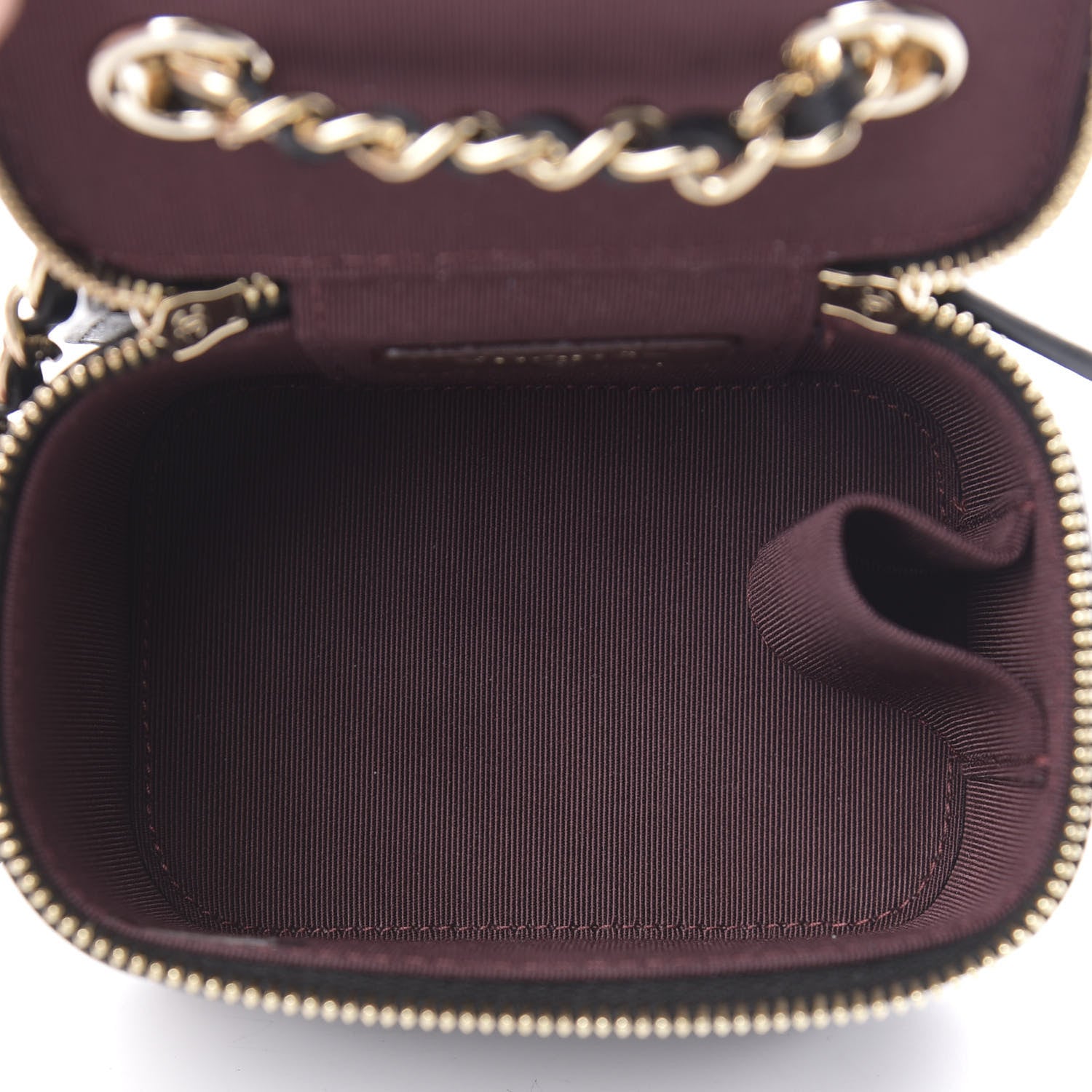 Chanel Lambskin Quilted Mini Vanity Case With Chain Black 5 of 11