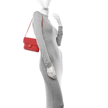 Chanel Lambskin Precious Symbols Flap Pochette Red 2 of 14
