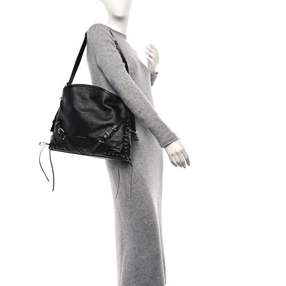 Givenchy Tumbled Calfskin Corset Medium Voyou Bag Black 2 of 10