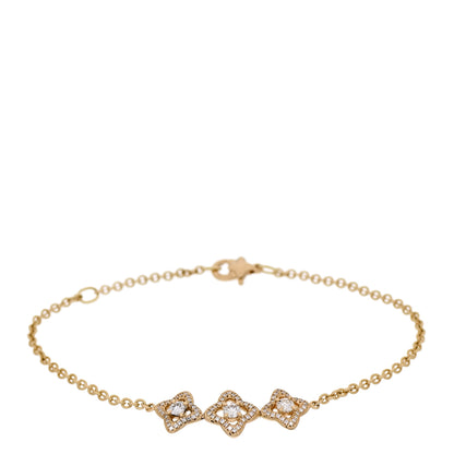David Yurman 18K Yellow Gold Diamond Venetian Quatrefoil Bracelet 1 of 3