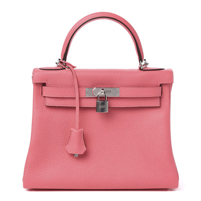 Hermes Taurillon Clemence Kelly Retourne 28 Rose Azalee 1 of 9