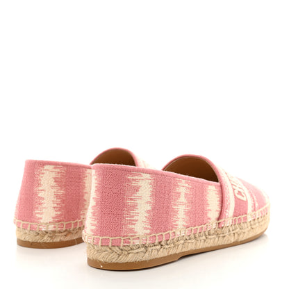 Christian Dior Cotton D-Stripes Embroidered Granville 15mm Espadrilles 39.5 Deep Nude 4 of 8