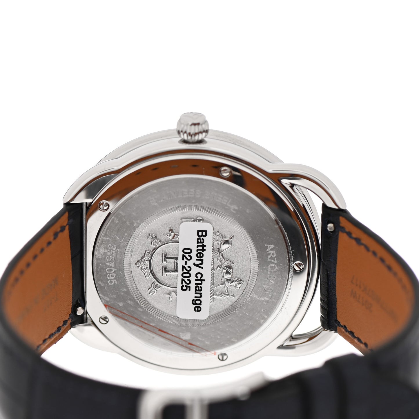 Stainless Steel Alligator 40mm Arceau Quartz Watch Bleu Abysse