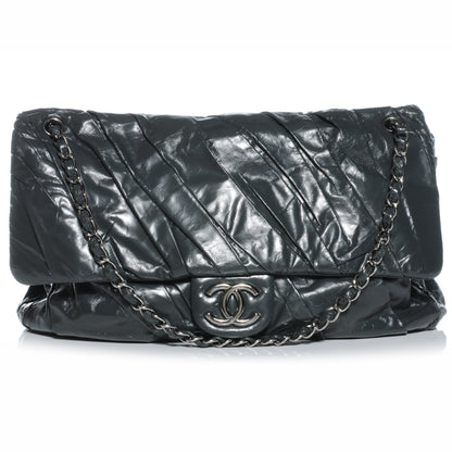 Chanel Glazed Calfskin Twisted Maxi Flap Grey 1 of 7