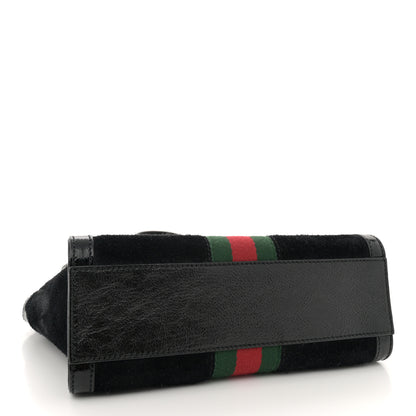 Gucci Suede Patent GG Web Small Ophidia Tote Bag Black 4 of 11