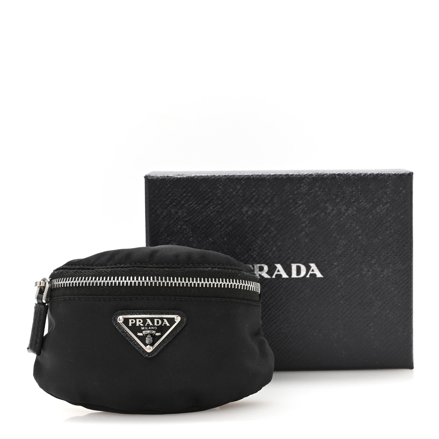 Prada Tessuto Nylon Wrist Pouch Black 8 of 8