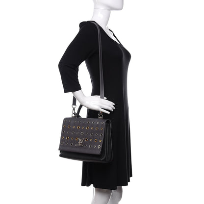 Louis Vuitton Soft Calfskin Eyelet Lockme II Top Handle Gris Silver 2 of 10