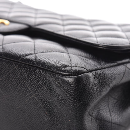 Chanel Caviar Quilted Jumbo Double Flap Black 9 of 24