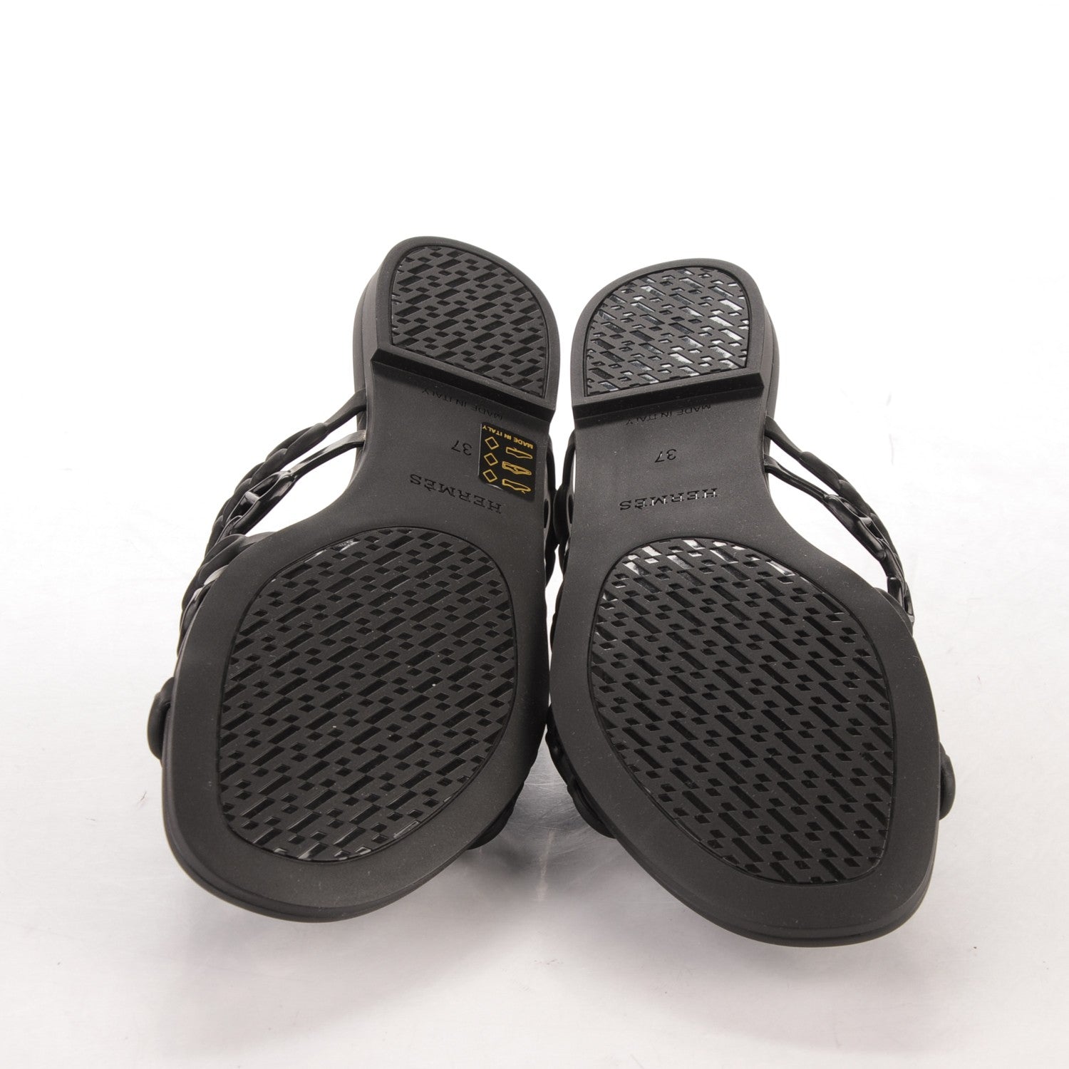 Hermes Chaine d'Ancre Nude Sandals 37 Black 5 of 6