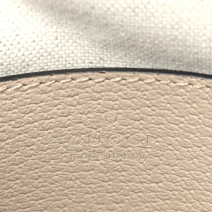 Gucci GG Supreme Monogram Textured Dollar Calfskin Web Small Ophidia Dome Shoulder Beige Mystic White Oatmeal 7 of 9