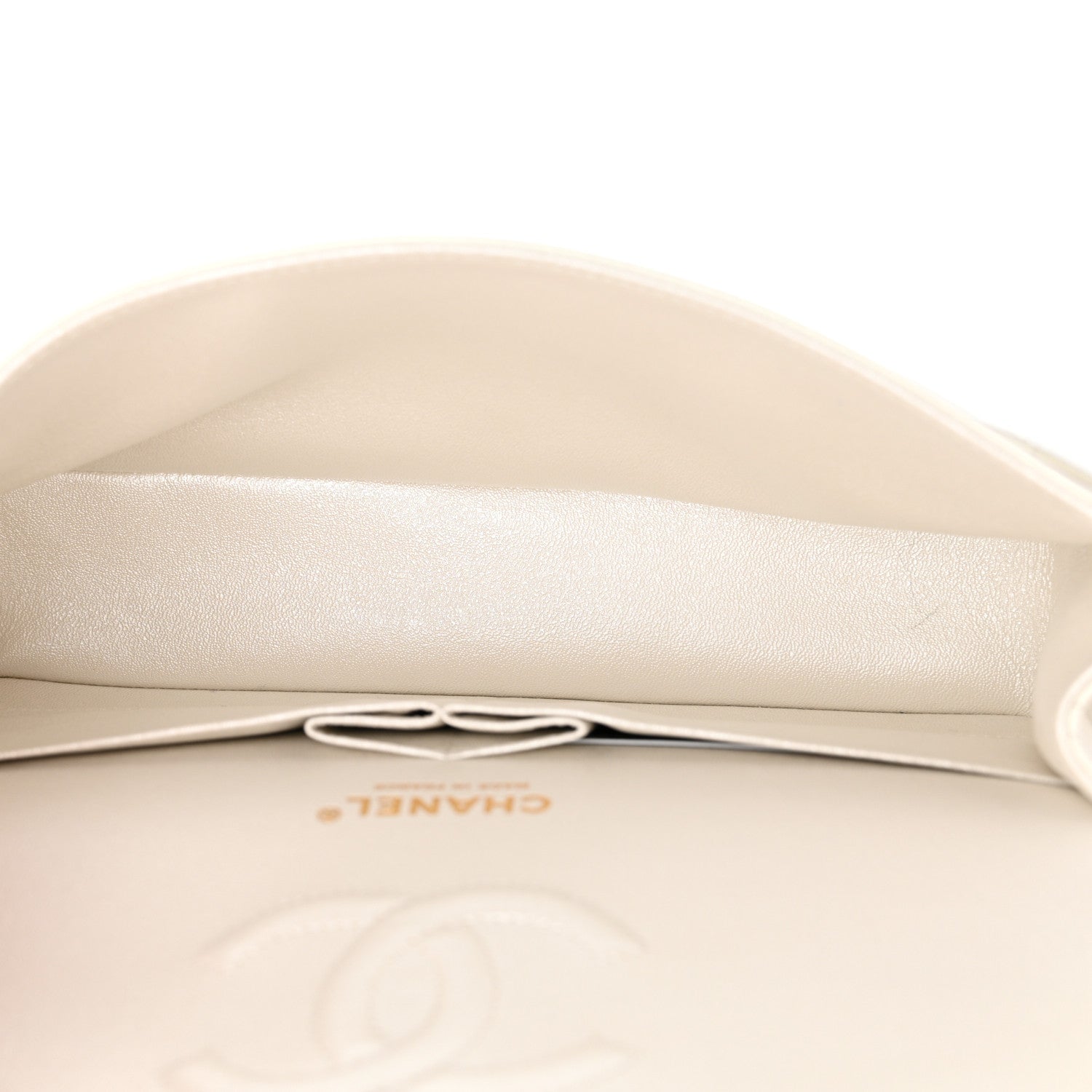 Chanel Iridescent Calfskin Quilted Medium Double Flap White 5 of 13