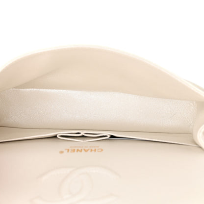 Chanel Iridescent Calfskin Quilted Medium Double Flap White 5 of 13