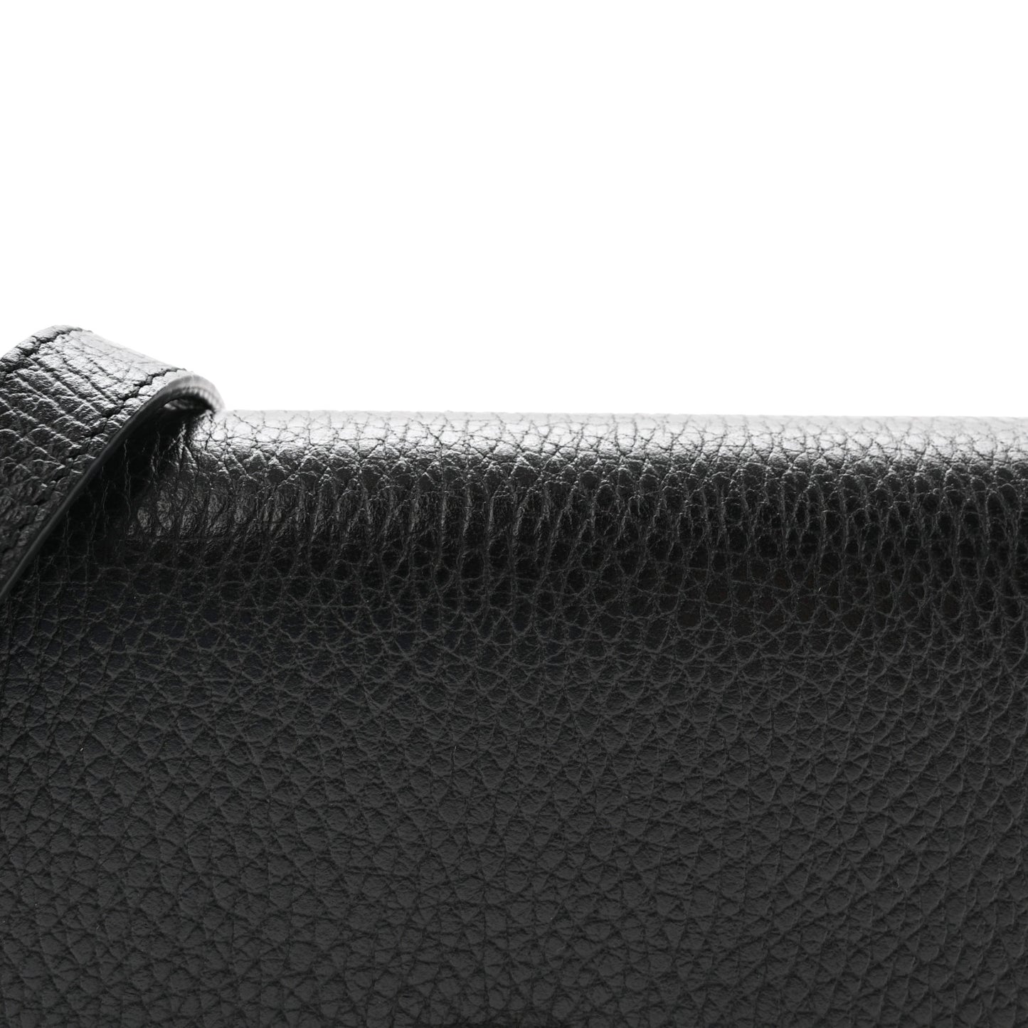 Dollar Calfskin Interlocking G Chain Wallet Black