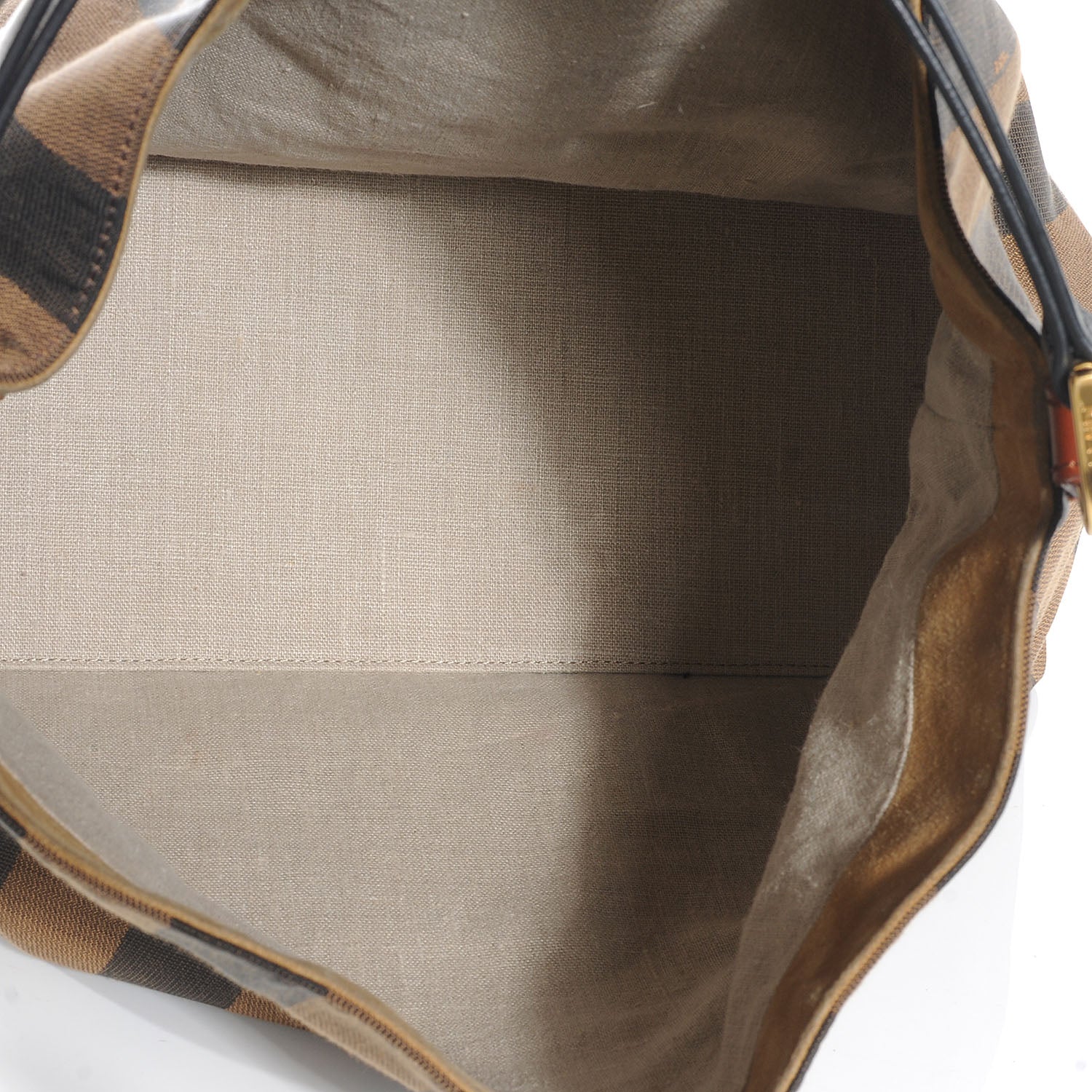 Fendi Pequin Cuoio Vegetale Large Hobo Tobacco Black Cuoio 5 of 8