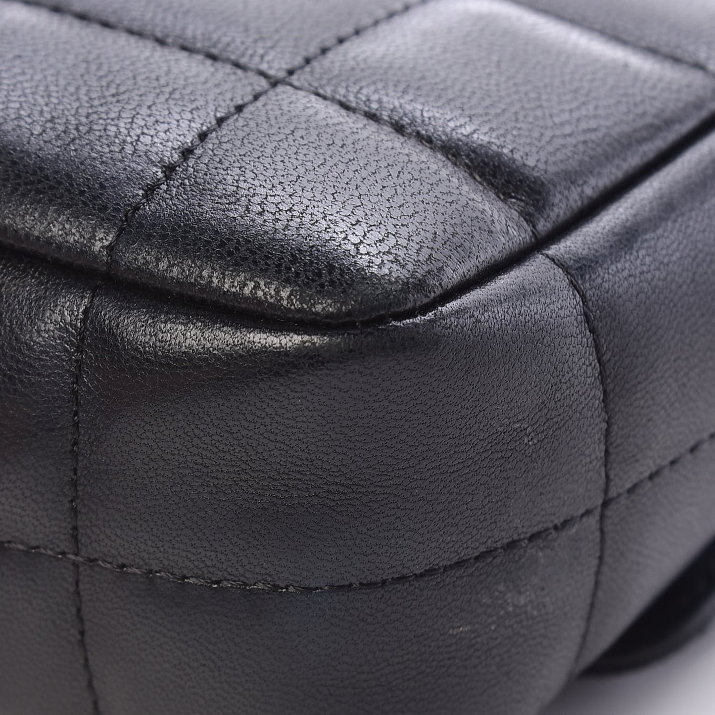 Lambskin Quilted Mini Chocolate Bar Camellia Flap Black