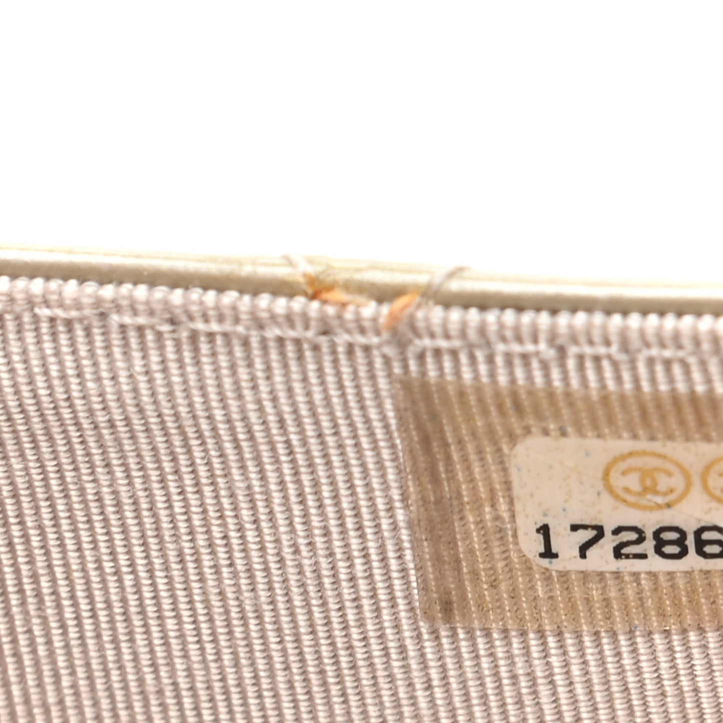 Patent Quilted Card Holder Light Gold
