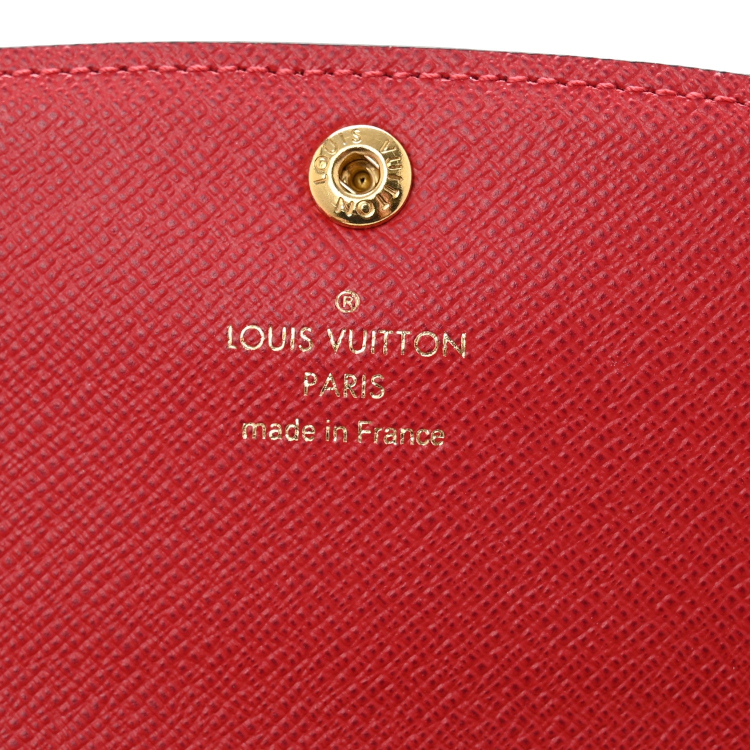 Louis Vuitton Damier Ebene Emilie Wallet Red 6 of 8