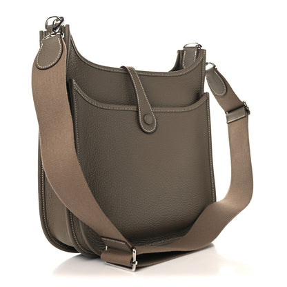Hermes Taurillon Clemence Evelyne III PM Etoupe 3 of 11
