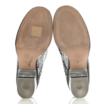 Chanel Calfskin PVC Patent Mocassin Loafers 38 Transparent Black 5 of 7