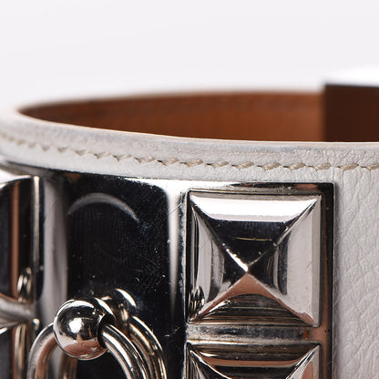 Hermes Epsom Collier de Chien CDC Bracelet S White 7 of 10