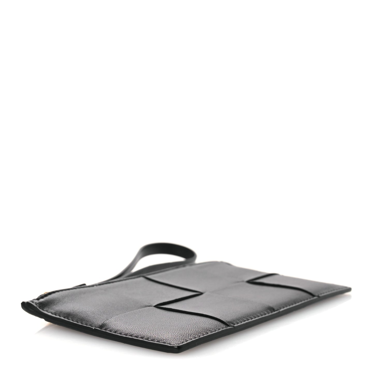 Lambskin Maxi Intrecciato Bill Pouch Black Black