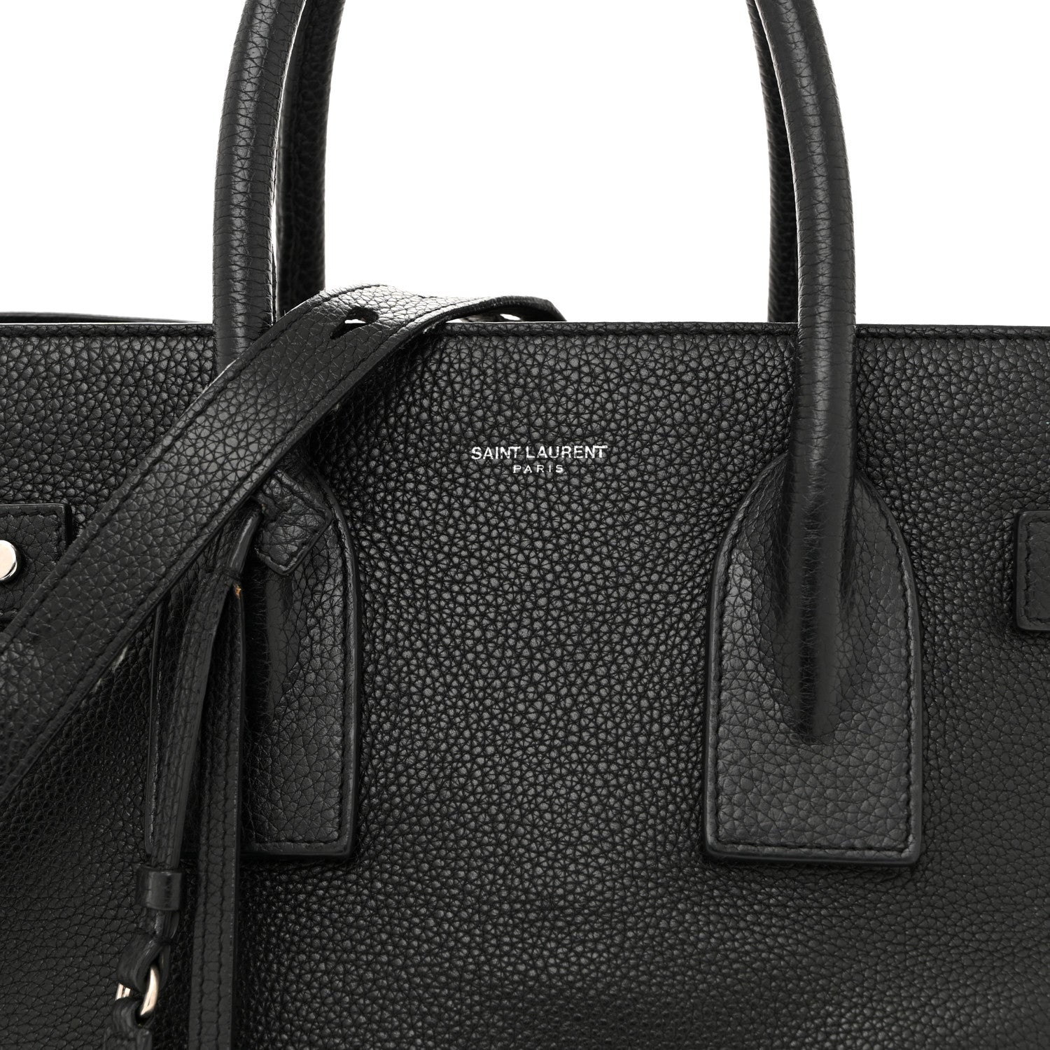 Saint Laurent Grained Calfskin Small Supple Sac De Jour Black 8 of 14