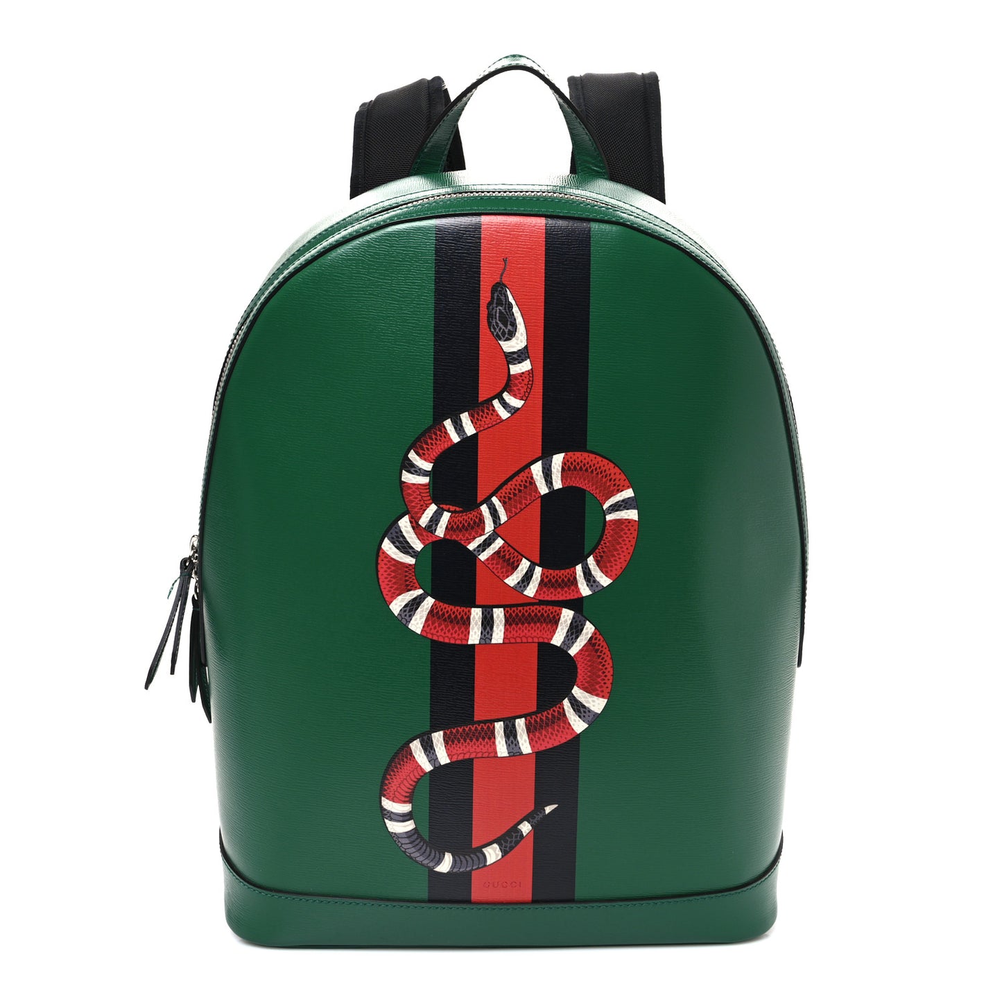 Calfskin Kingsnake Dome Backpack Green