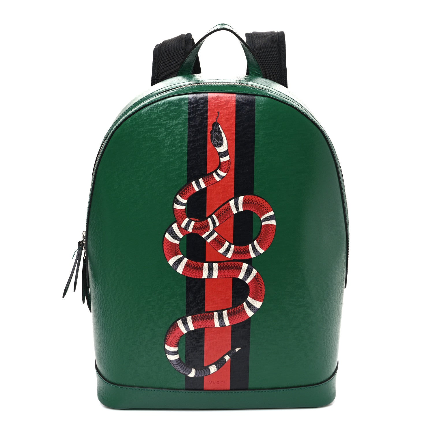 Gucci Calfskin Kingsnake Dome Backpack Green 1 of 11