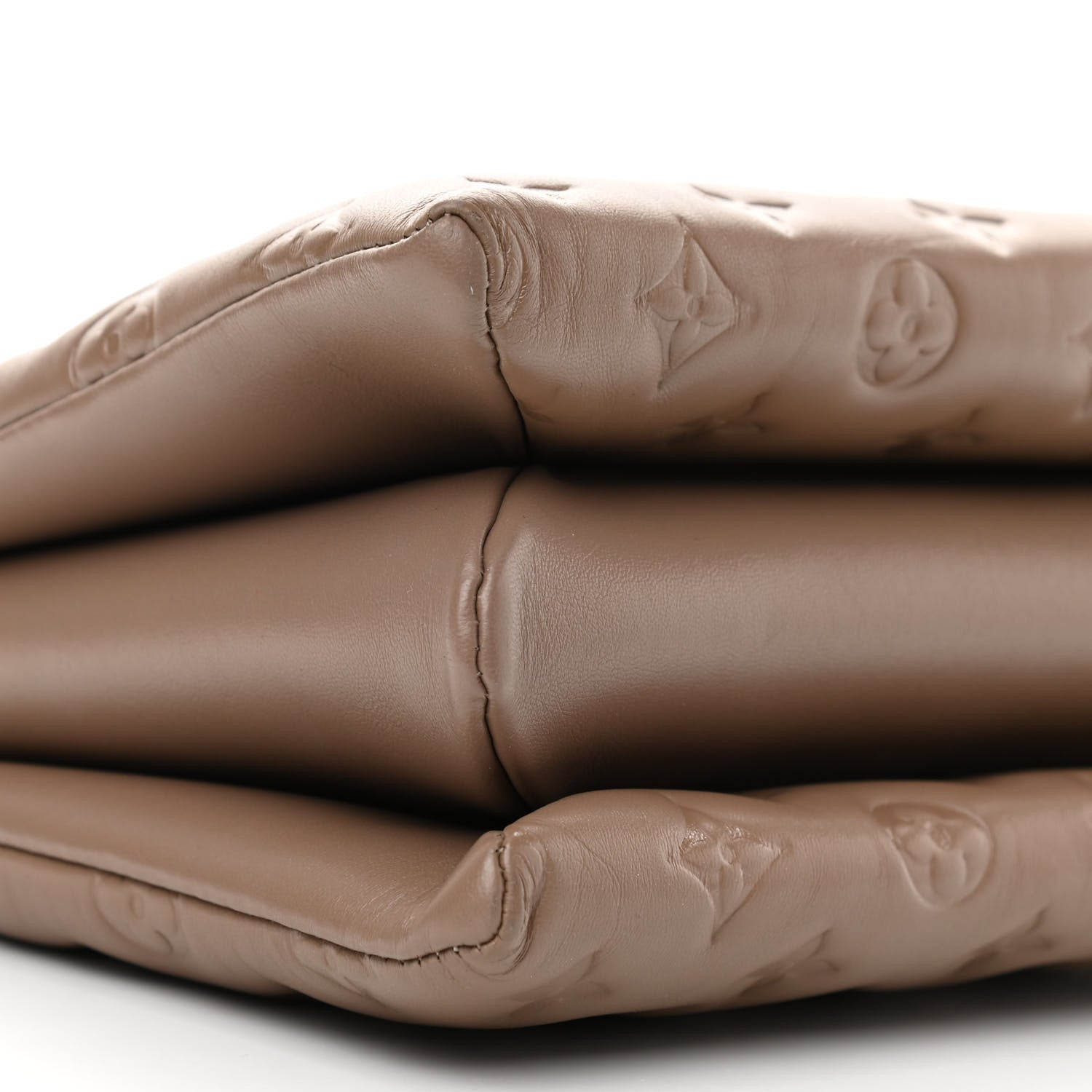 Louis Vuitton Lambskin Embossed Monogram Coussin PM Taupe 8 of 9