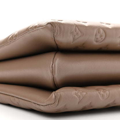 Louis Vuitton Lambskin Embossed Monogram Coussin PM Taupe 8 of 9
