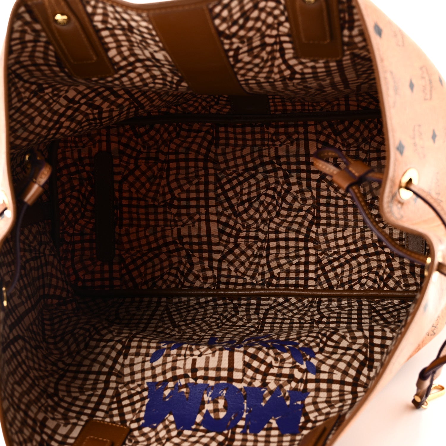 MCM Visetos Large Liz Reversible Shopper Tote Cognac 8 of 14