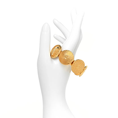 Chanel Metal Coin Cuff Gold 2 of 4