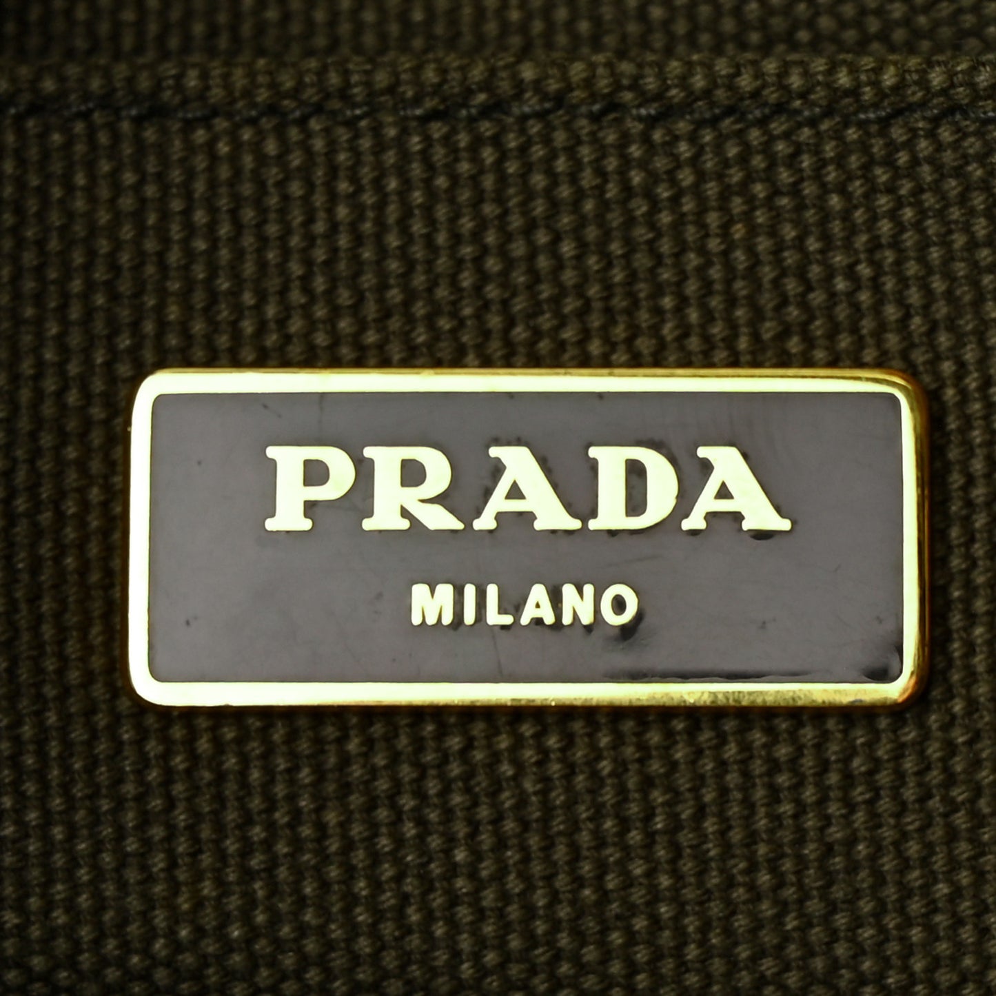 Canvas Studded Crystal Canapa Tote Militare