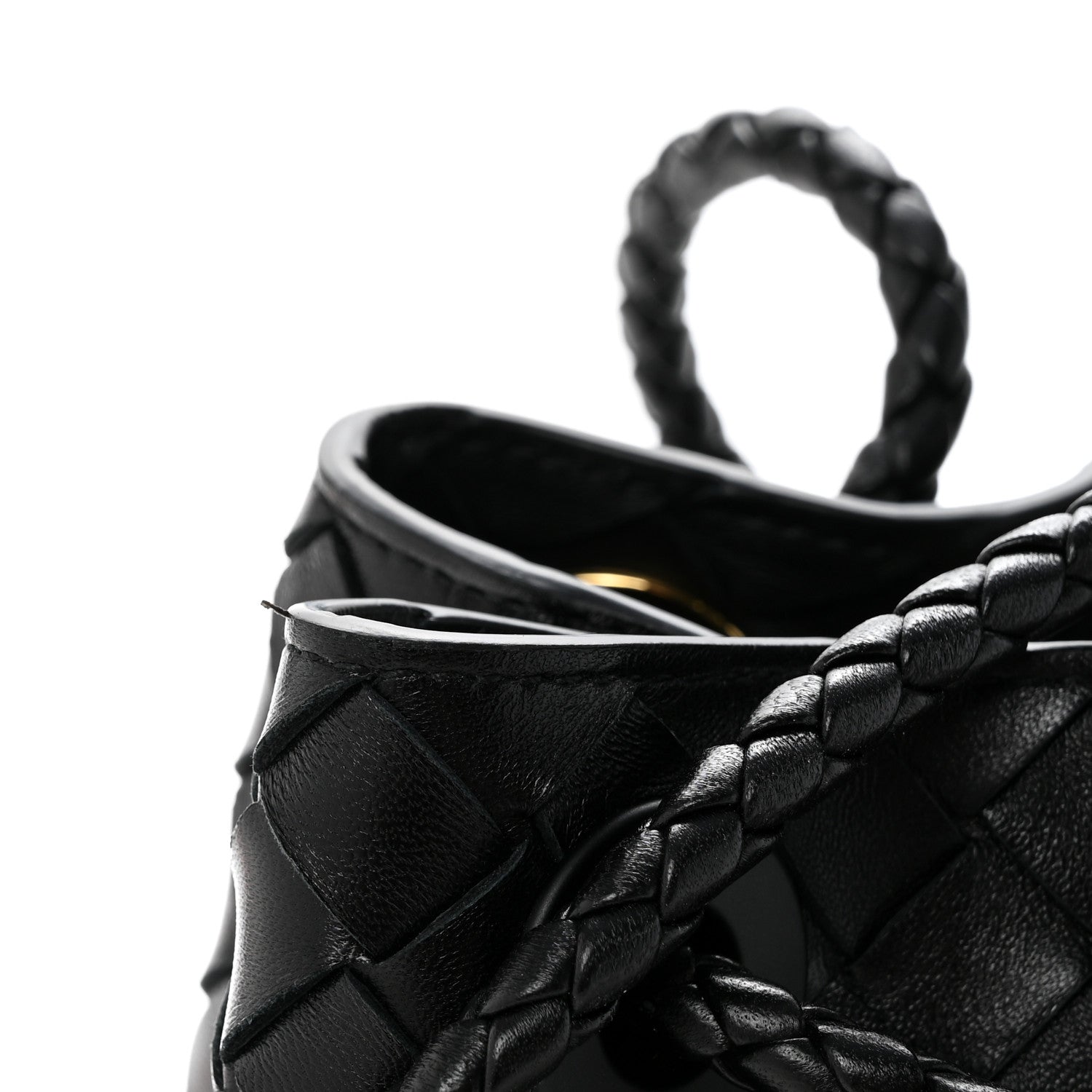 Bottega Veneta Nappa Intrecciato Small East West Andiamo Shoulder Bag Black 10 of 10