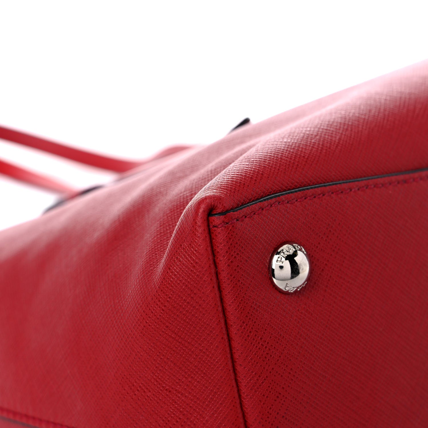 Prada Saffiano Soft Tote Fuoco 7 of 11