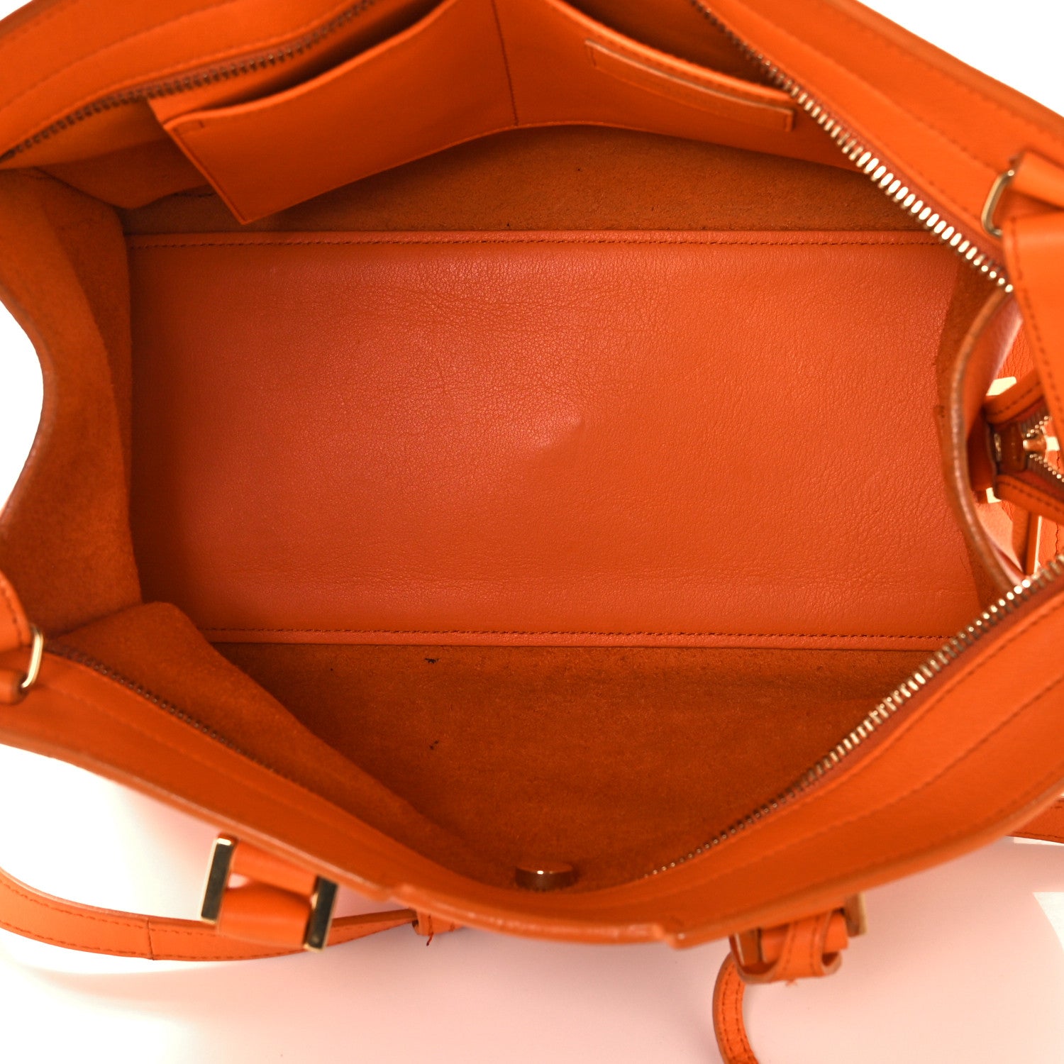 Saint Laurent Calfskin Small Classic Y Cabas Mandarine 9 of 12