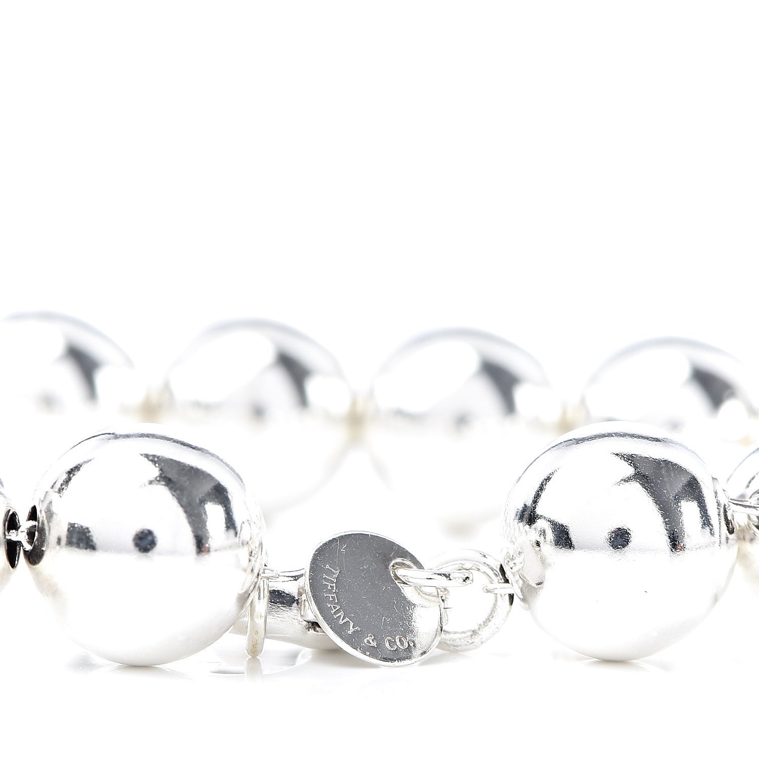 Tiffany Sterling Silver 10mm HardWear Ball Bracelet 4 of 5