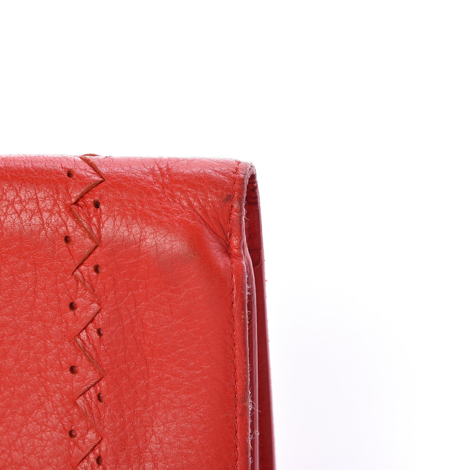 Bottega Veneta Grained Calfskin Continental Snap Wallet Rosso 13 of 13