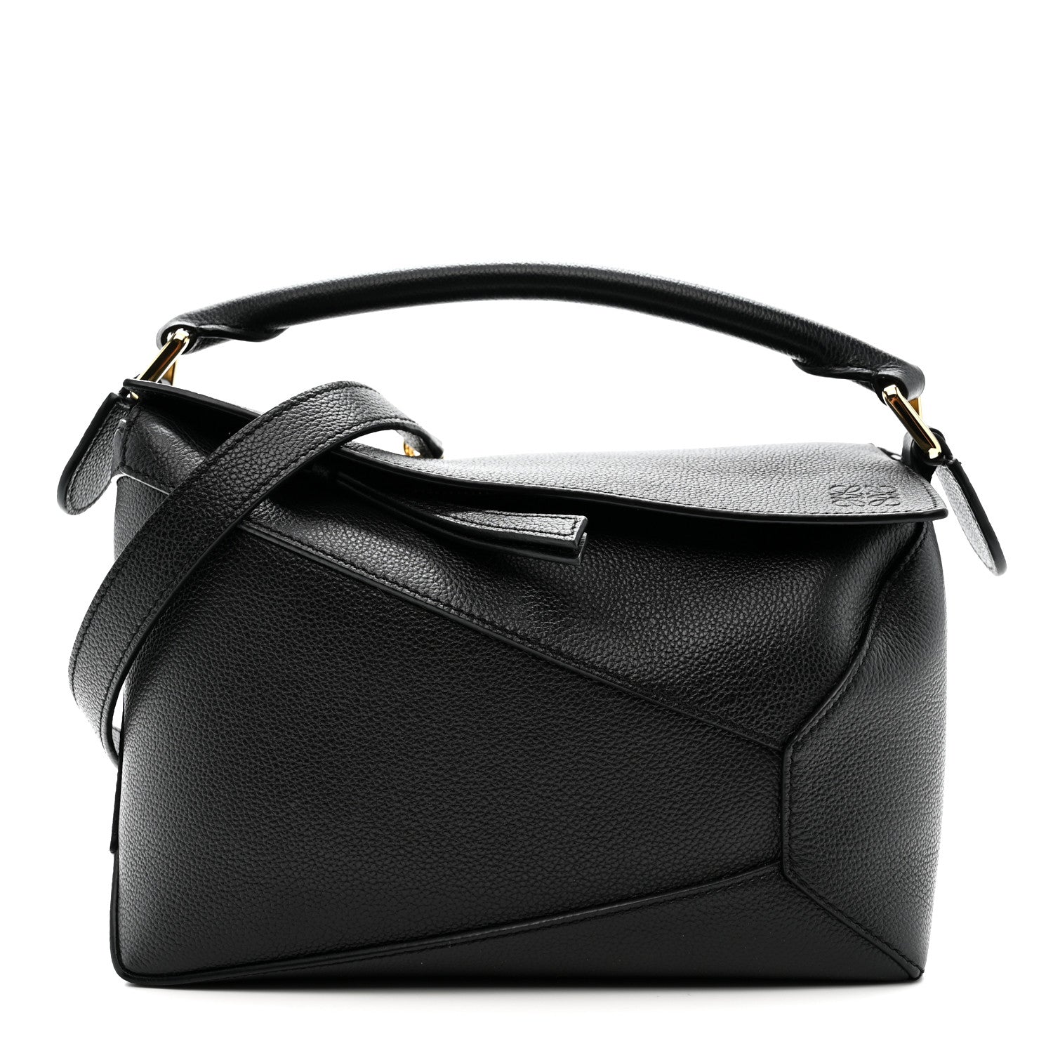 Loewe Calfskin Small Puzzle Edge Bag Black 1 of 10