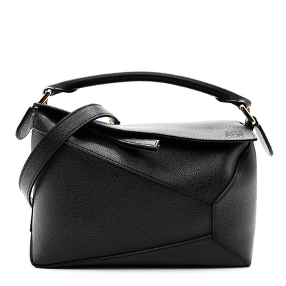 Loewe Calfskin Small Puzzle Edge Bag Black 1 of 10