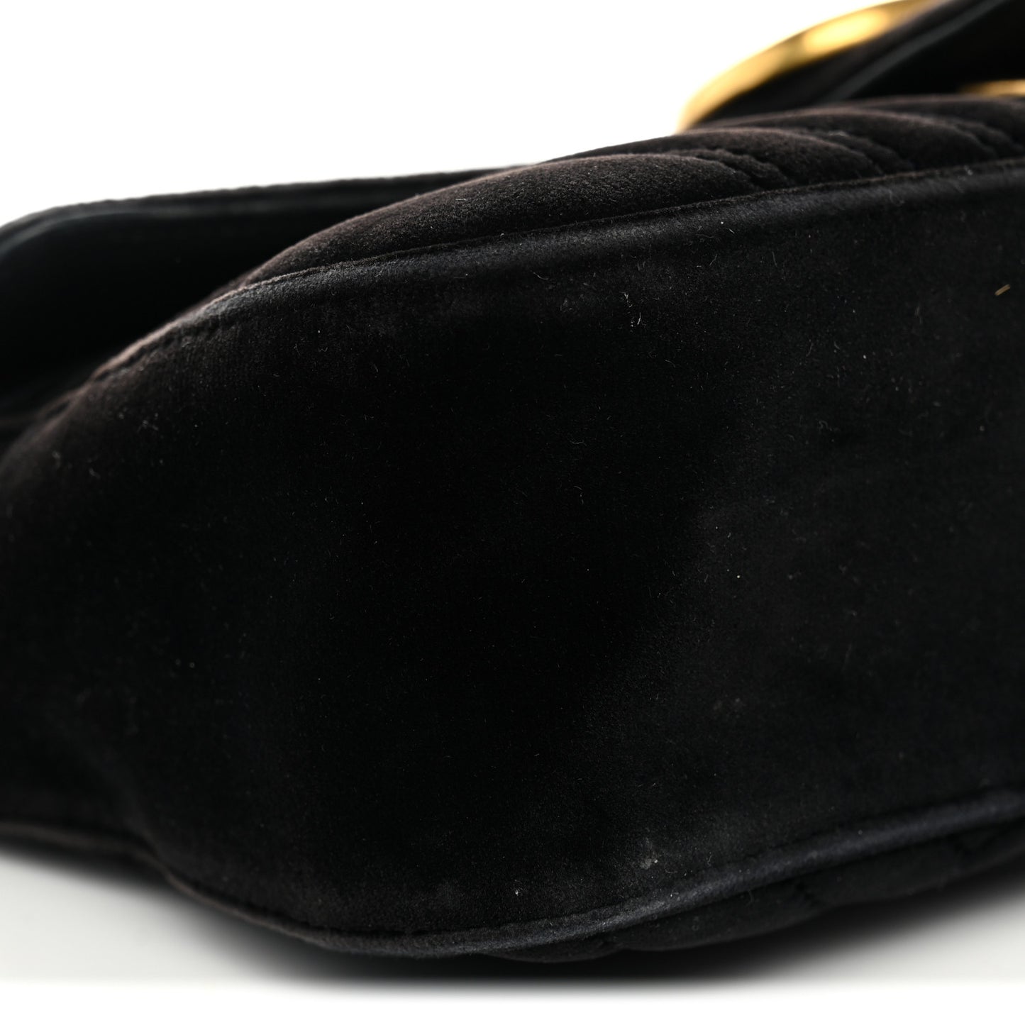 Velvet Matelasse Mini GG Marmont Shoulder Bag Black