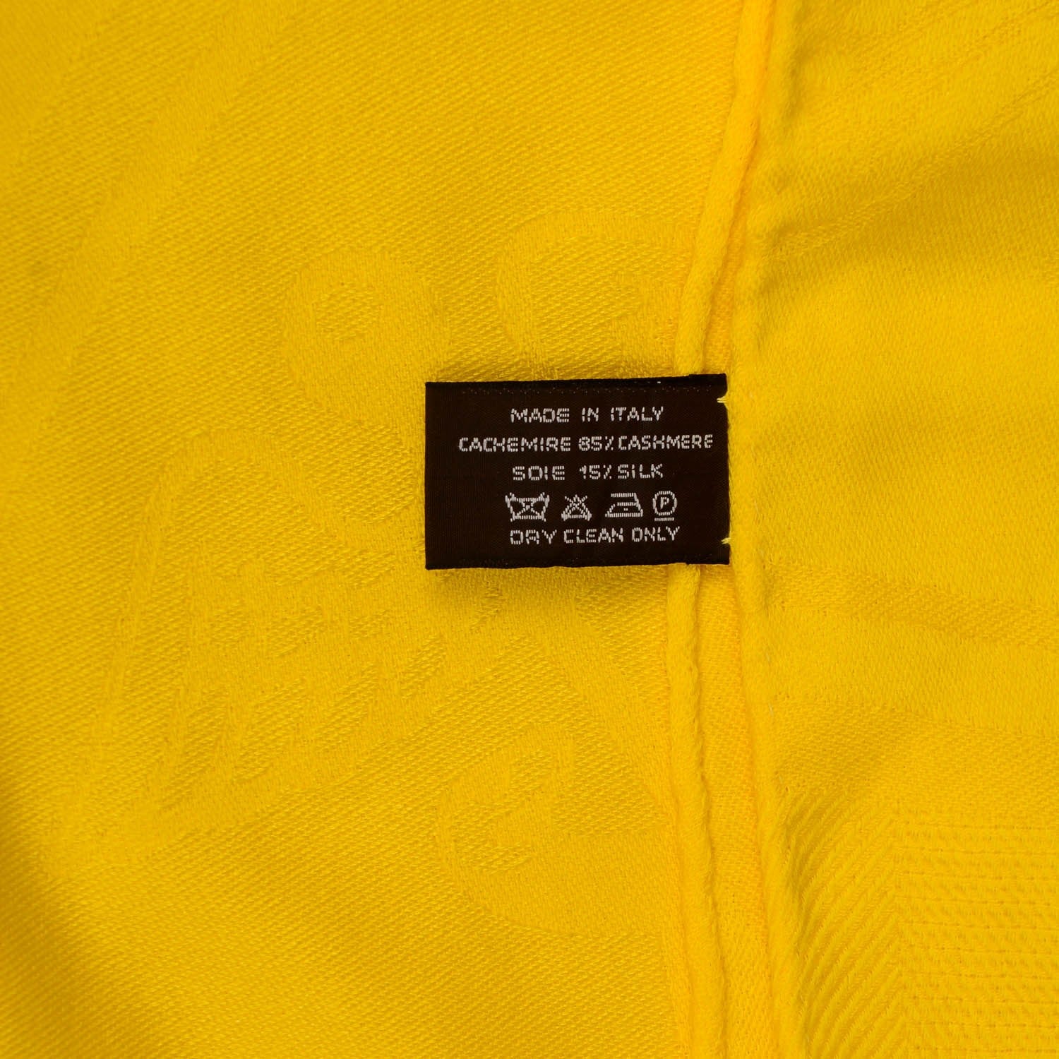 Hermes Cashmere Silk New Libris Stole Jaune D'or 5 of 5