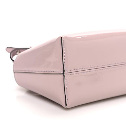 Fendi Vitello King Plexiglass Logo Embossed Mini By The Way Top Handle Boston Bag Soft Berry 9 of 10