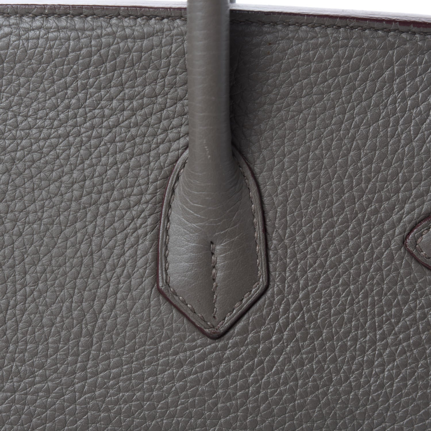 Hermes Taurillon Clemence Birkin 35 Etain 8 of 34