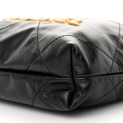 Chanel Shiny Calfskin Quilted Mini Chanel 22 Black 10 of 11